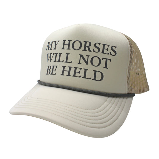 LG Horses Foam Trucker Hat | Light Sand