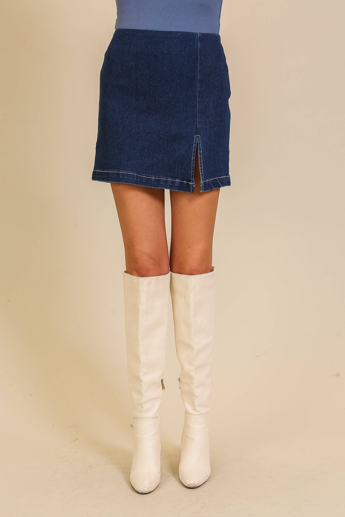 Rodeo Nights Dark Denim Skirt