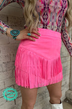 Load image into Gallery viewer, Ft. Worth Fringe Skirt Hot Pink
