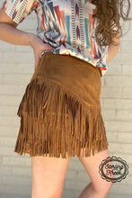 Load image into Gallery viewer, Fort Worth Fringe Skirt {{brown}}
